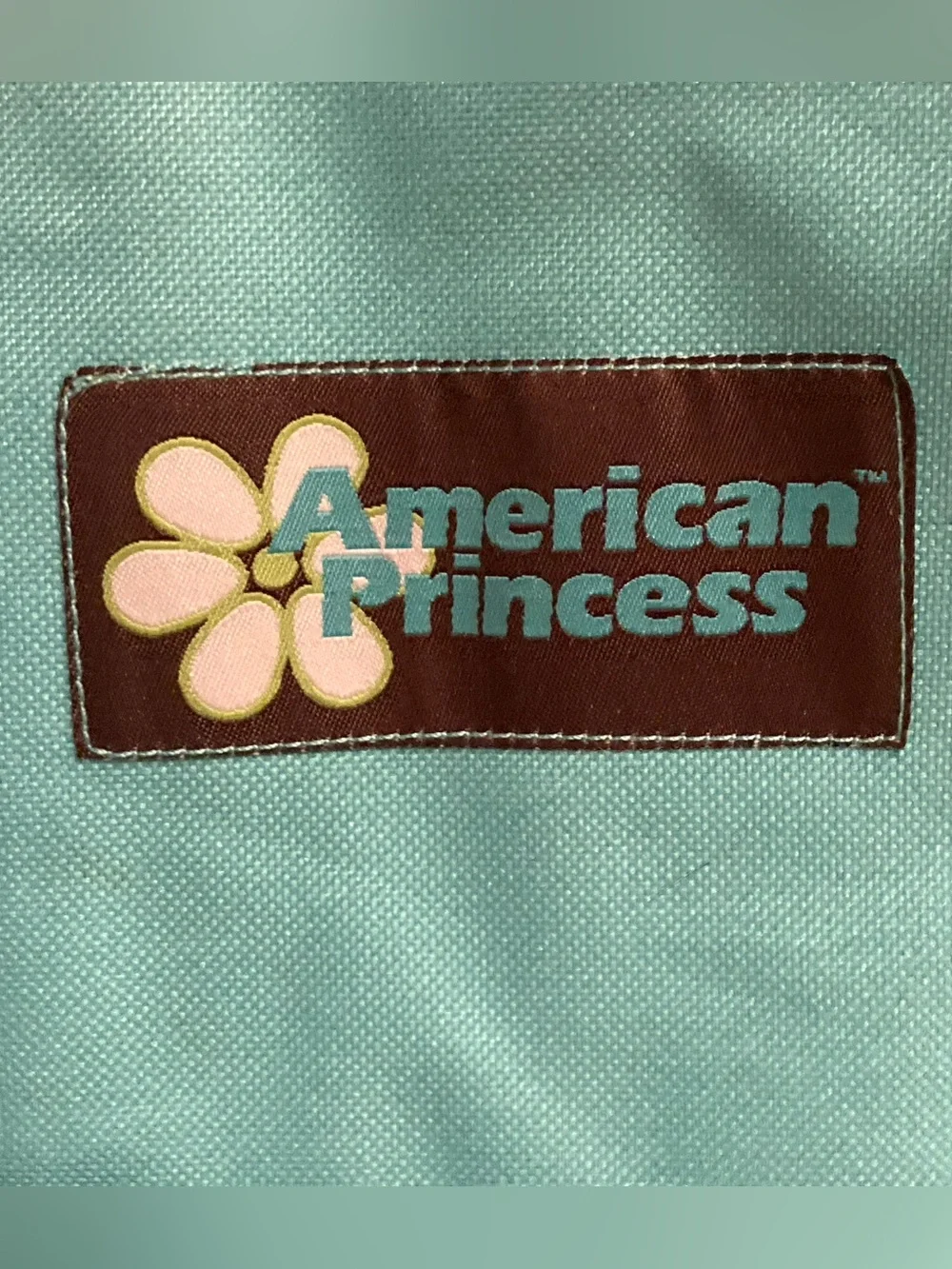 American Princess Turquoise Kids Backpack with White Daisy Accents